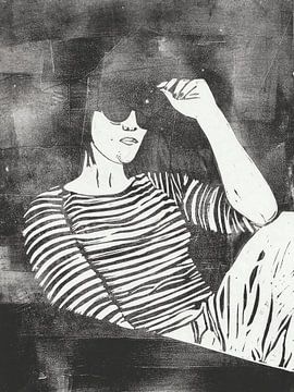 rust in strepen portret van Kirsten Benschop-Pater