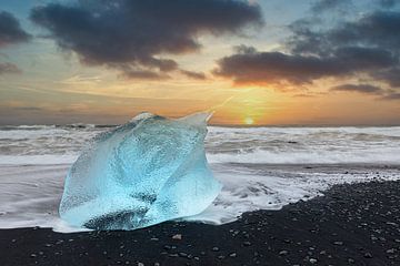 Stukken ijs op diamantstrand van Tilo Grellmann | Photography