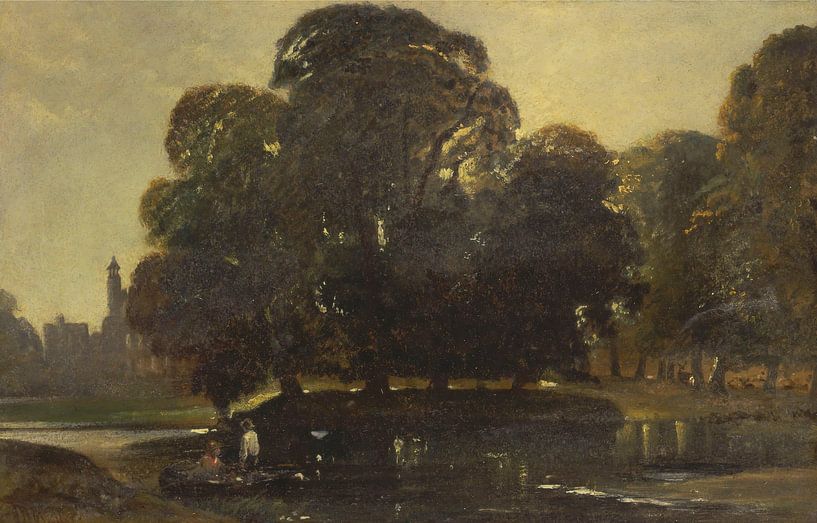 William James Muller-A View of Eton and the Fellows Eyot van finemasterpiece