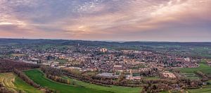 Drone panorama of sunrise at Vaals