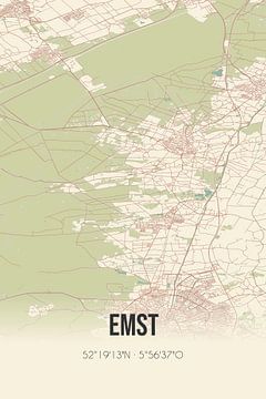 Vintage landkaart van Emst (Gelderland) van Rezona
