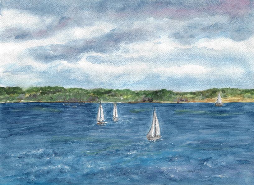 On the fjord by Sandra Steinke