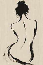 Minimalistische vrouwenfiguur van IamHomeStudio