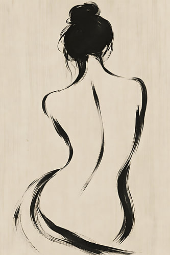Minimalistische Frauenfigur