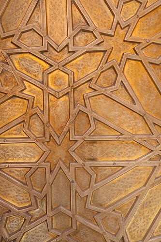 Part of a brass decoration on a Moroccan exterior door