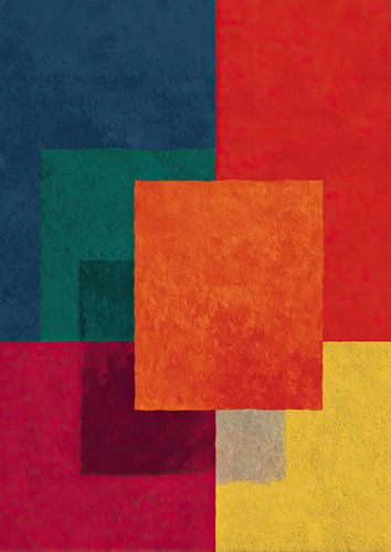 Abstracte geometrie: gekleurde vierkanten