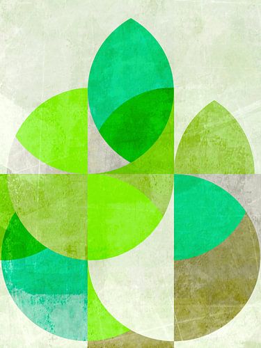 Scandinavische Retro Tuin Groen