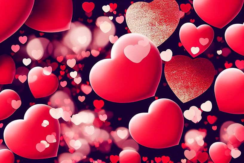 Valentinstag Header Wallpaper Hintergrund Illustration von Animaflora PicsStock
