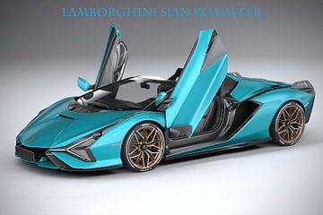 Lamborghini Sian Roadster met tekst van Gert Hilbink