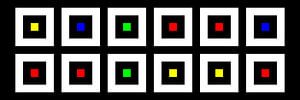 Verschachtelt | Mittig | 06x02 | N=02 | Random #05 | RGBY
