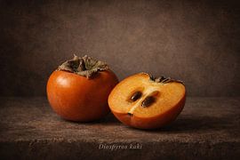 Persimmon. Diospyros kaki – Classic Botanical Still Life by Bert Quaedvlieg