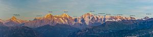 Coucher de soleil dans les Alpes suisses