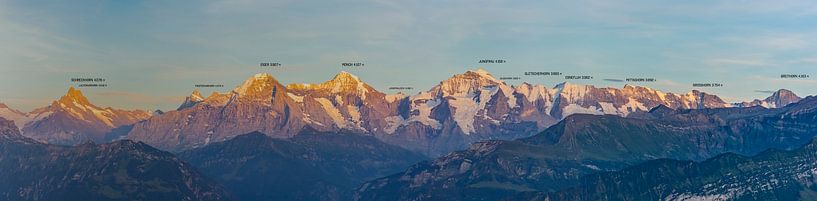 Sonnenuntergang in den Schweizer Alpen von Reinier Holster