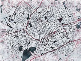 Carte de Krefeld avec le style 'White Winter' sur Maporia