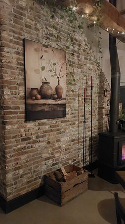 Minimalist still life in earth tones