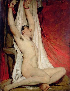 Nackt, mit ausgestreckten Armen, William Etty - 1830 von Atelier Liesjes