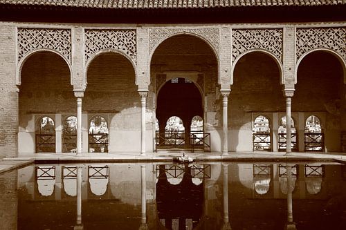 Reflection of decorated arches