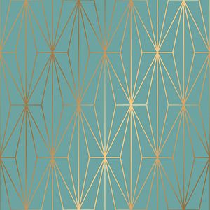 MOTIF BLEU OR ÉLÉGANT I