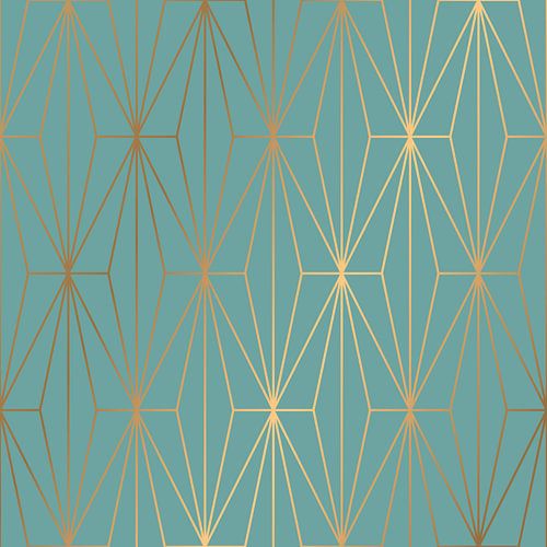 ELEGANT BLAUW GOUD PATROON I