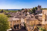 Uitzicht op het wijndorp Saint-Émilion in Frankrijk van Werner Dieterich thumbnail
