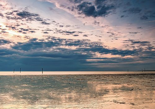 Beautiful clouds above Hellevoetsluis beach
