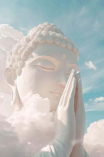 Buddha in Wolken – Meditative Präsenz von Poster Art Shop