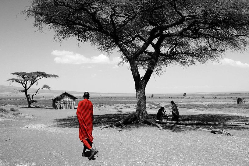 Masai, Ngorongoro, Tanzania van Henny Hagenaars