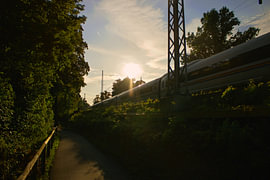 A path and a train by Armanto Brouka