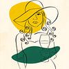 Lady with wine glass by Tanja Udelhofen