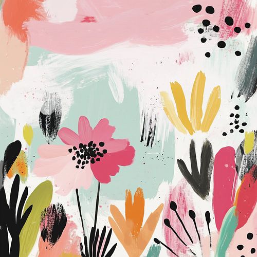 Between flowers, clouds and white space