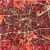 Karte von Dortmund im stil 'Amber Autumn' von Maporia