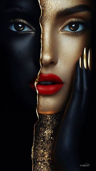 or - noir - rouge par Gelissen Artworks