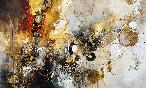 Gouden Textuur | Abstract Goud van ARTEO Schilderijen