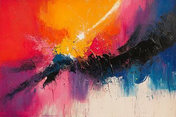 Explosie van Licht in Abstracte Beweging van Eva Lee