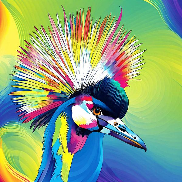 Kranich (Moderne Kunst) von Hans Levendig (lev&dig fotografie)