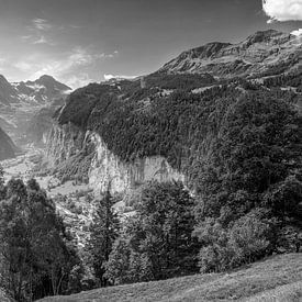 Lauterbrunnen black and white by Manfred Voss, Black-White Photography
