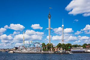 Vergnügungspark Gröna Lund in der schwedische Hauptstadt Stock