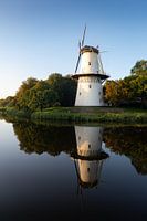 Windmill de Hoop in Middelburg with reflection