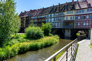 Blick auf die Krämerbrücke in Erfurt