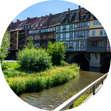 Uitzicht op de Krämerbrücke in Erfurt van Animaflora PicsStock