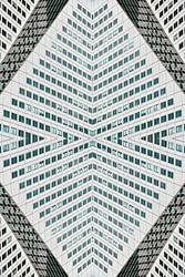 Abstracte Architectuur van de Willemswerf-toren in Rotterdam