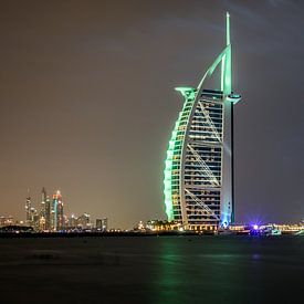 Burj al Arab Dubaï de nuit sur Dennis van Berkel