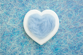 L'amour dans des nuances douces de bleu