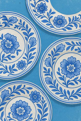 Delfts Blauwe Borden – klassiek patroon