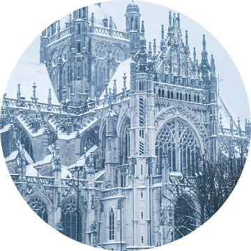 Sint Jan, Den Bosch, in de sneeuw