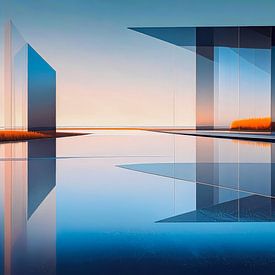 Architectuur aan zee-02 van Rautenberg Digital Art Maritim