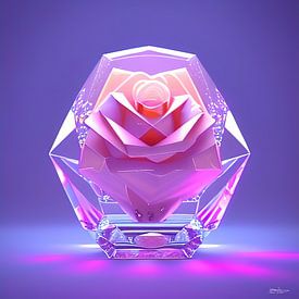 rose in crystal by Gelissen Artworks