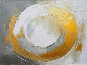 Zusammenfassung: Goldener Kreis auf Beton -2