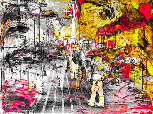 People on the street von Gabi Hampe