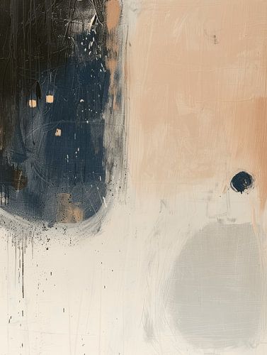 Modern abstract in Japandi en wabi-sabi stijl